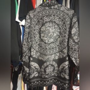Versace Barocco Silhouette Silk Shirt, male size 50